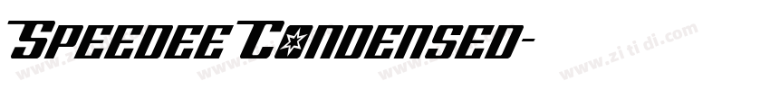 Speedee Condensed字体转换